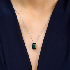 4.84ct Lagoon Tourmaline and Diamond Pendant