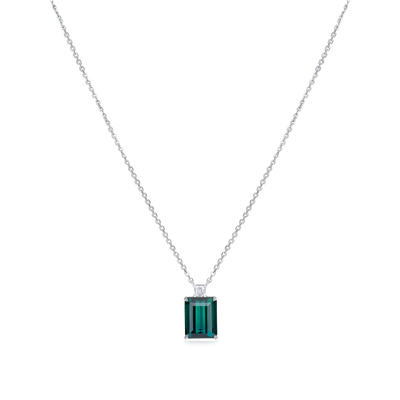 4.84ct Lagoon Tourmaline and Diamond Pendant