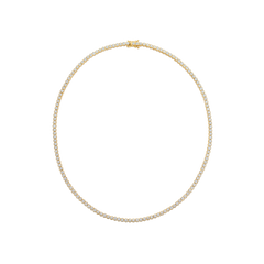 18ct Yellow Gold Round Brilliant Cut Diamond Line Necklace