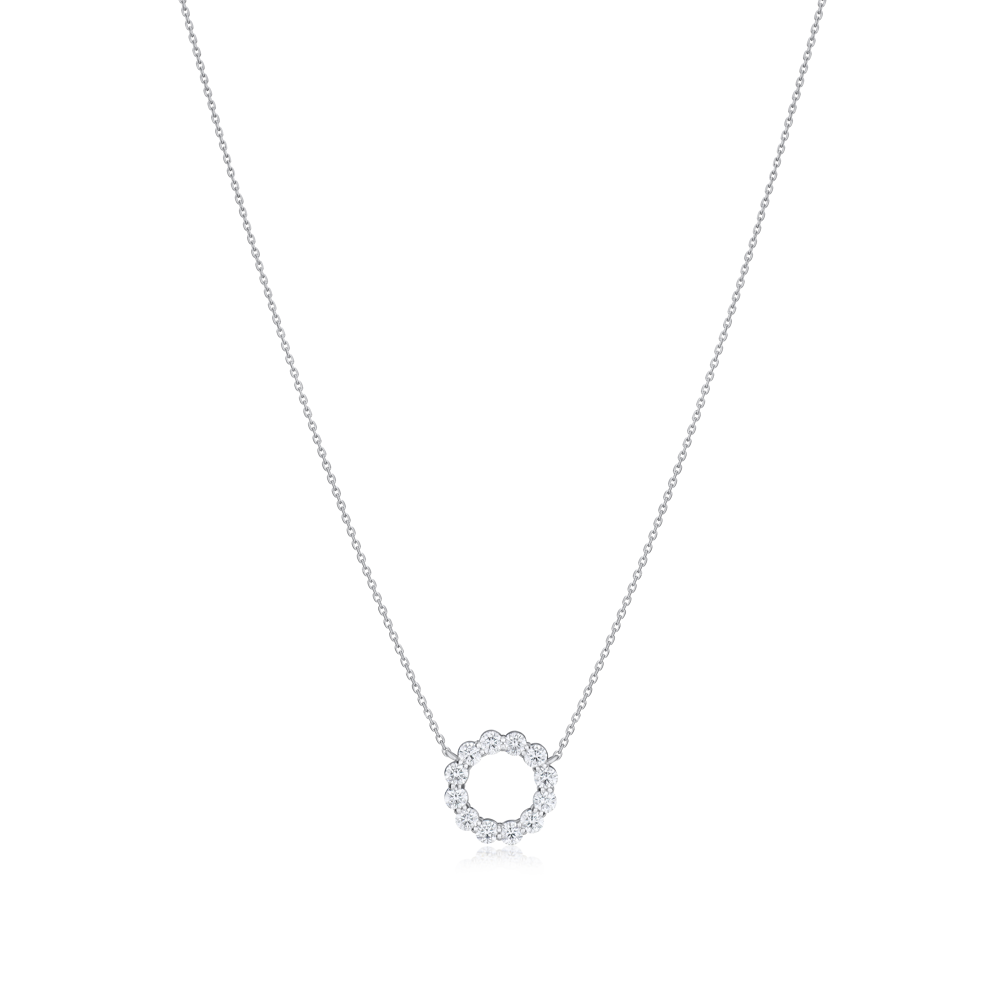0.73ct Diamond Circle Pendant