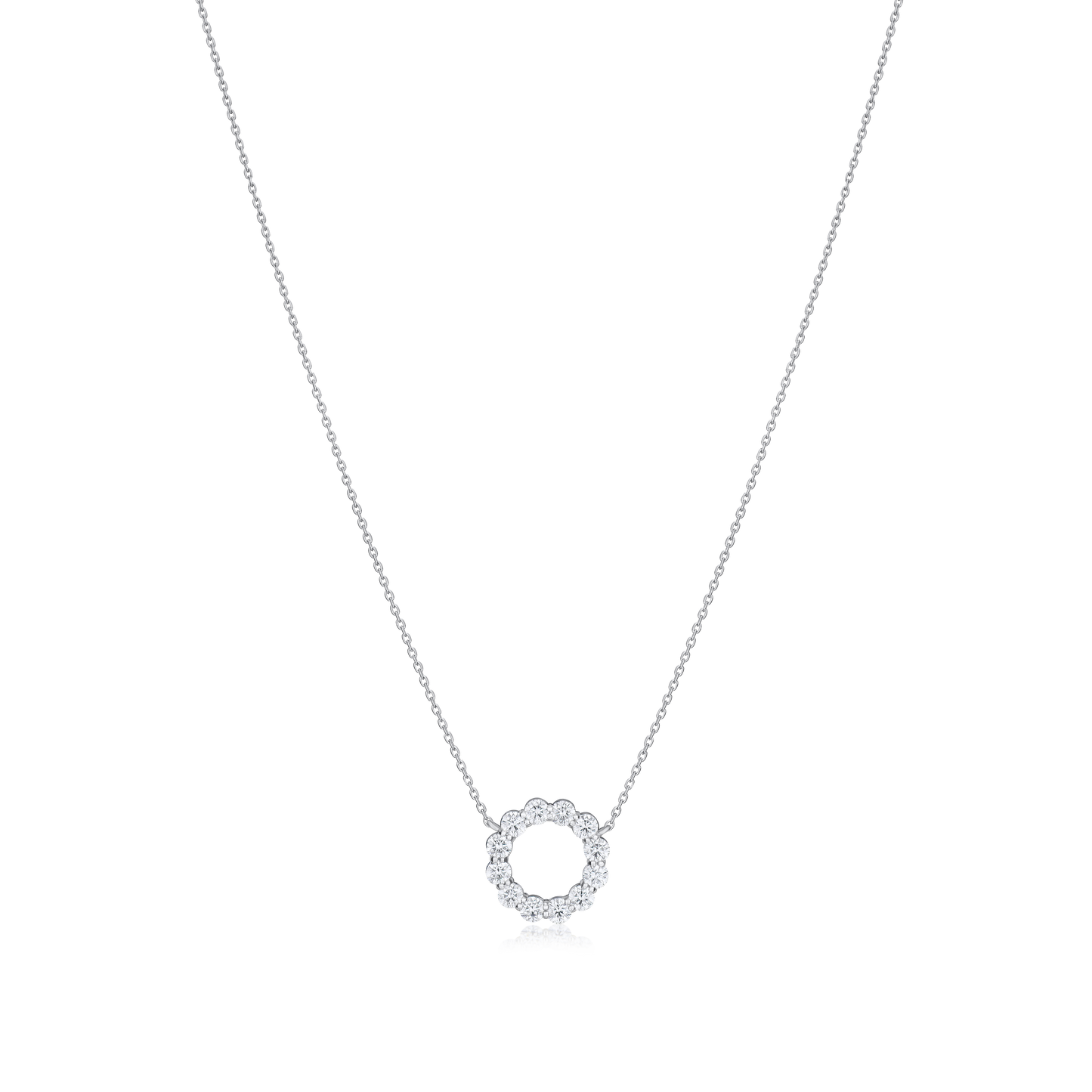 0.73ct Diamond Circle Pendant