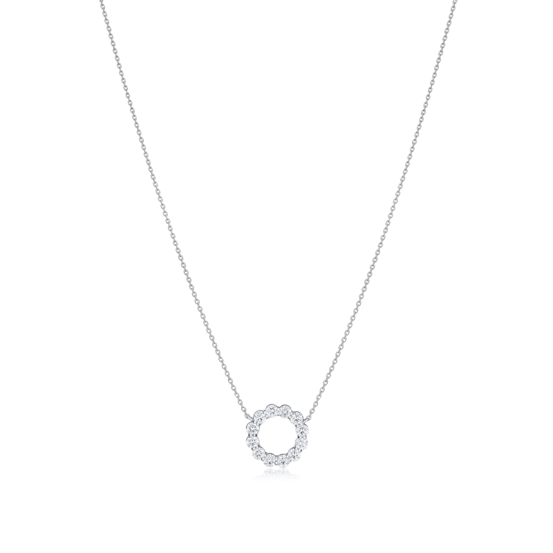 0.73ct Diamond Circle Pendant