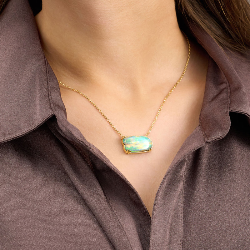 Opal 18ct Yellow Gold Pendant