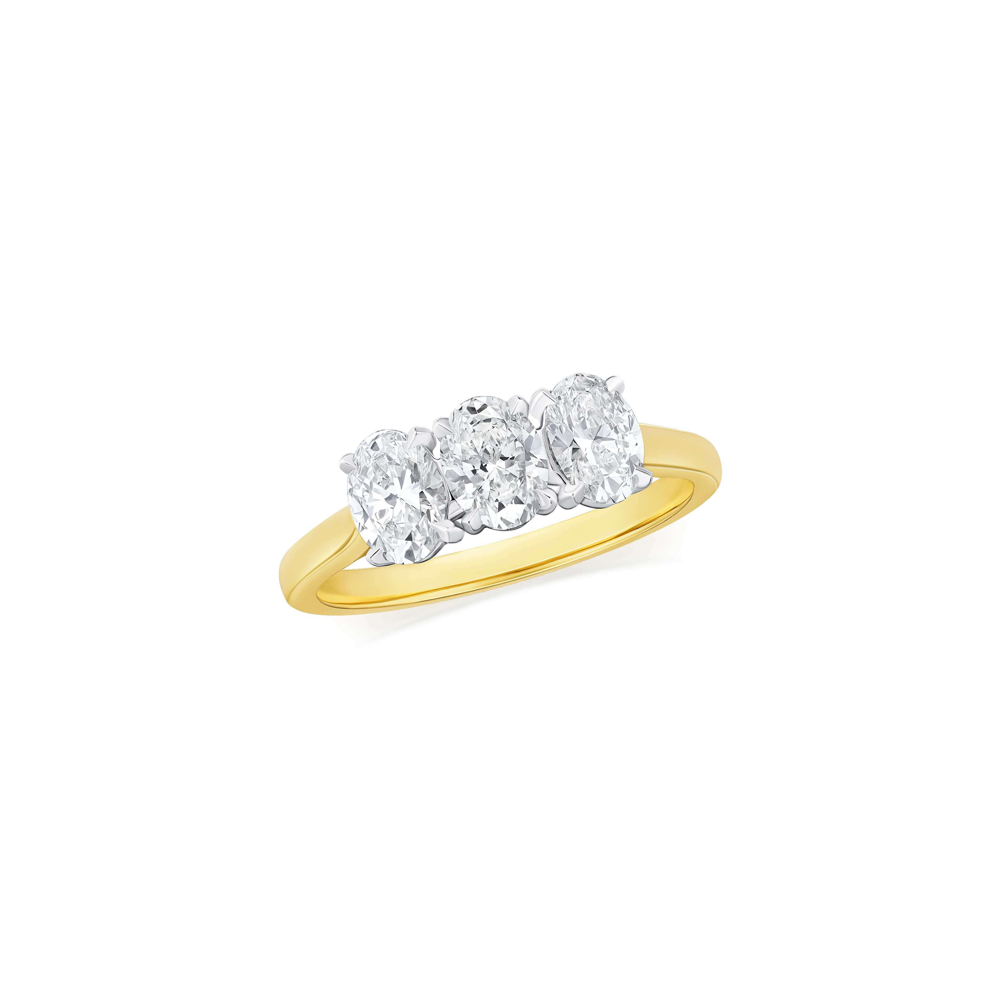 Oval Cut Diamond Three Stone Ring