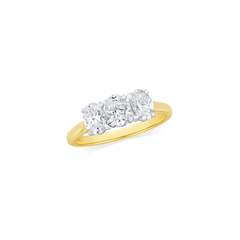 Oval Cut Diamond Three Stone Ring