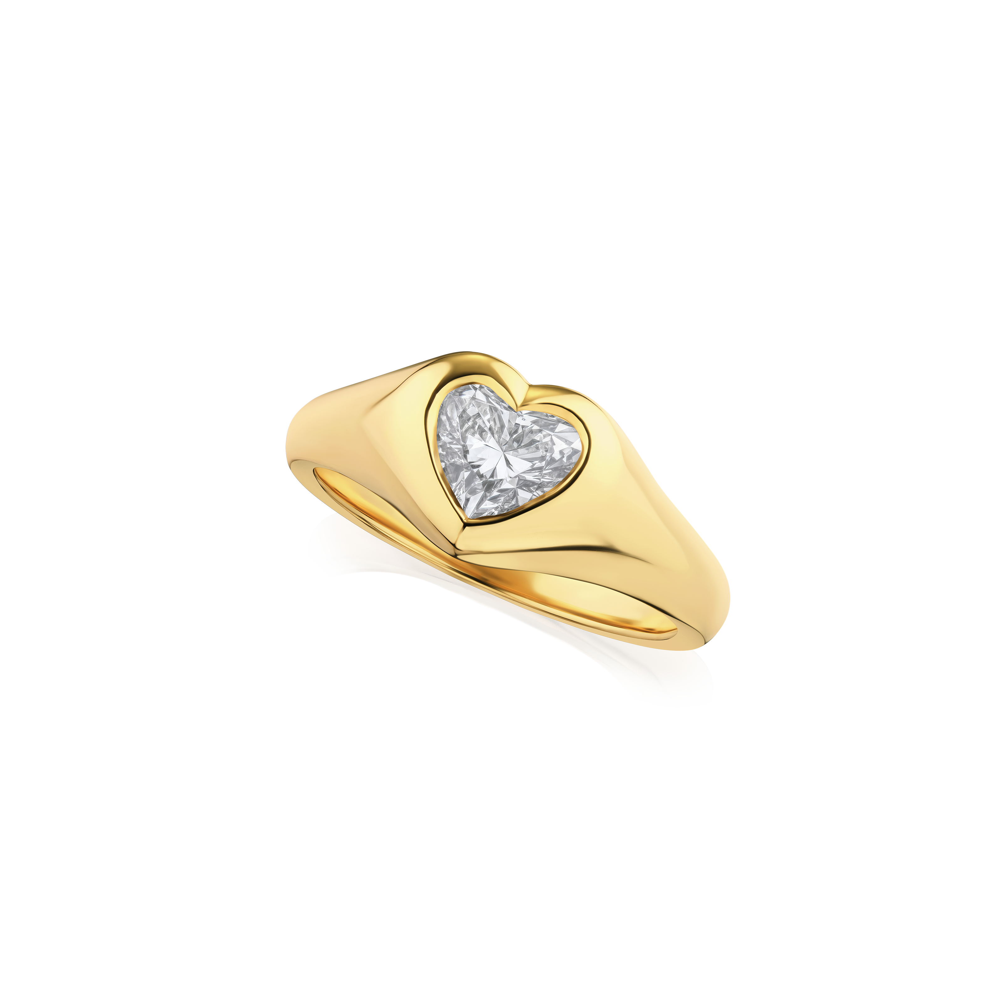 1.01ct Heart Cut Diamond 18ct Yellow Gold Ring