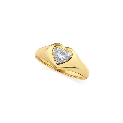 1.01ct Heart Cut Diamond 18ct Yellow Gold Ring