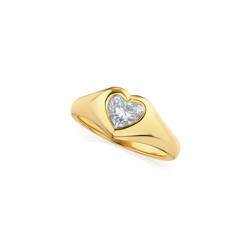 1.01ct Heart Cut Diamond 18ct Yellow Gold Ring