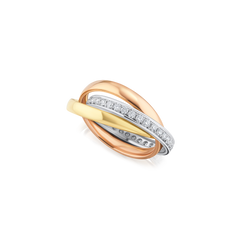 Diamond Set Russian Wedding Ring