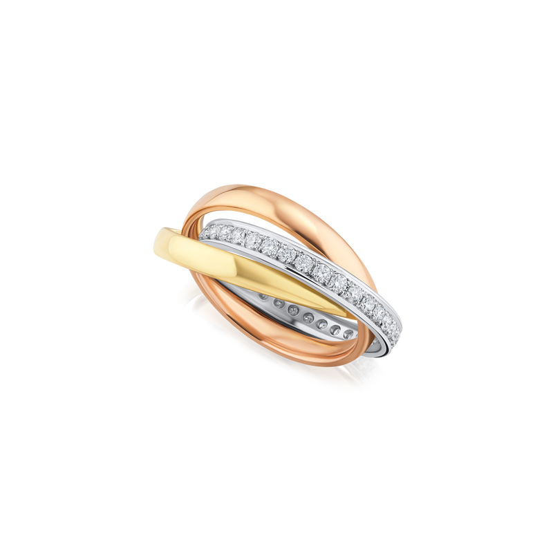 Diamond Set Russian Wedding Ring