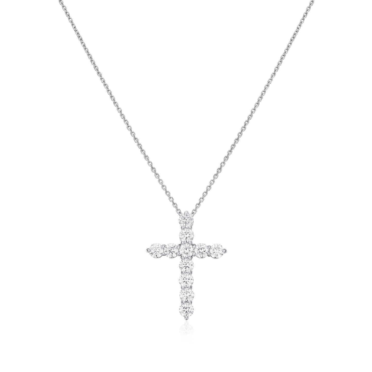 2.72cts Round Brilliant Cut Diamond Set Cross Pendant