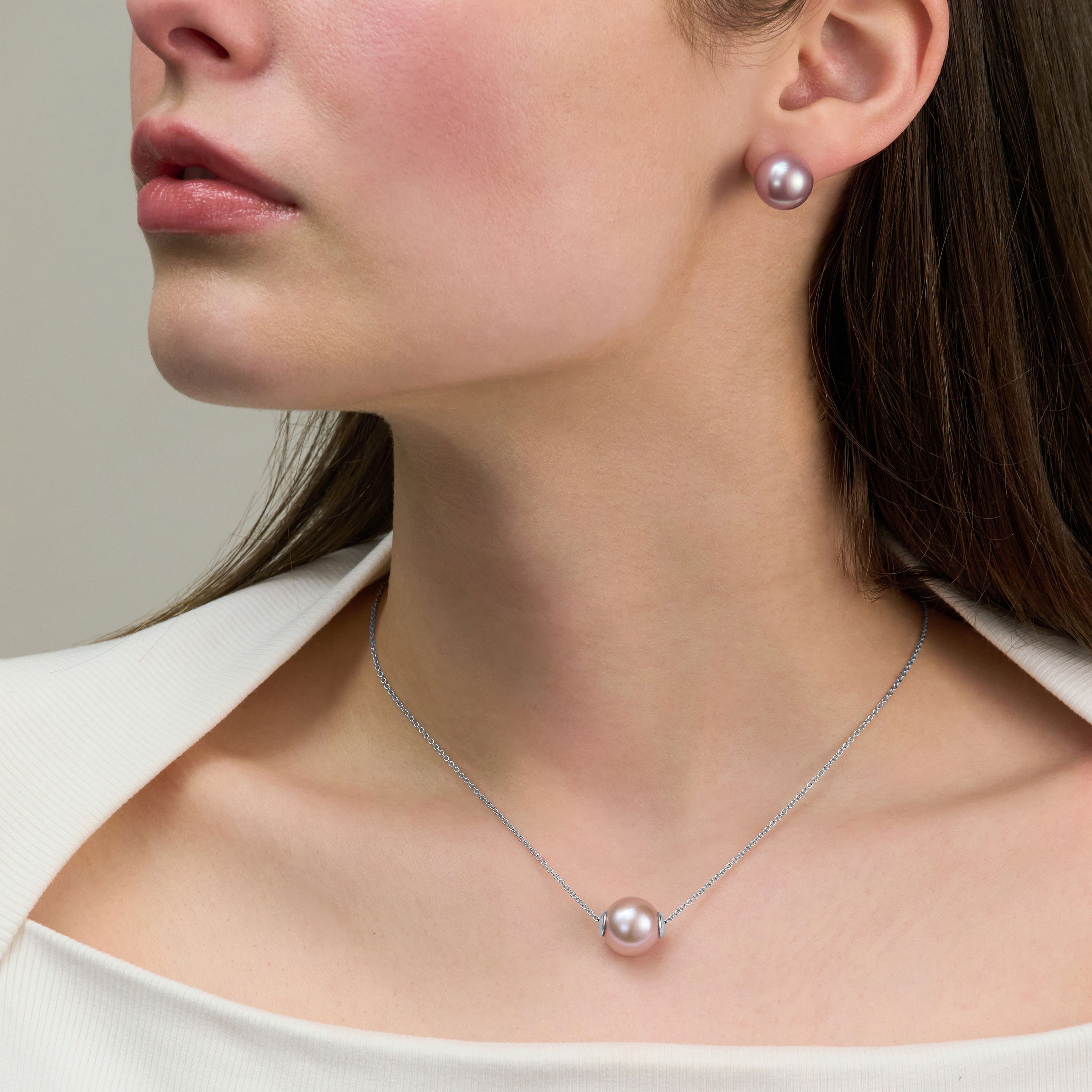 Pink Freshwater Pearl Earrings 11.9mm
