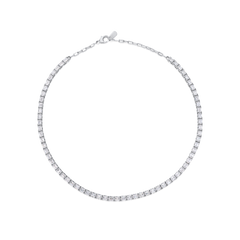 12.46ct Emerald Cut Diamond Line Necklace