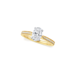 1.00ct Oval Cut Diamond Solitaire Ring