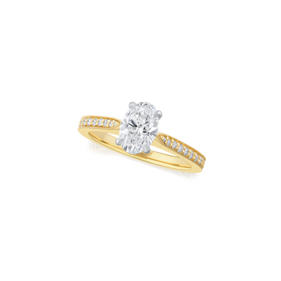1.00ct Oval Cut Diamond Solitaire Ring