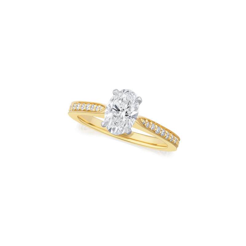 1.00ct Oval Cut Diamond Solitaire Ring