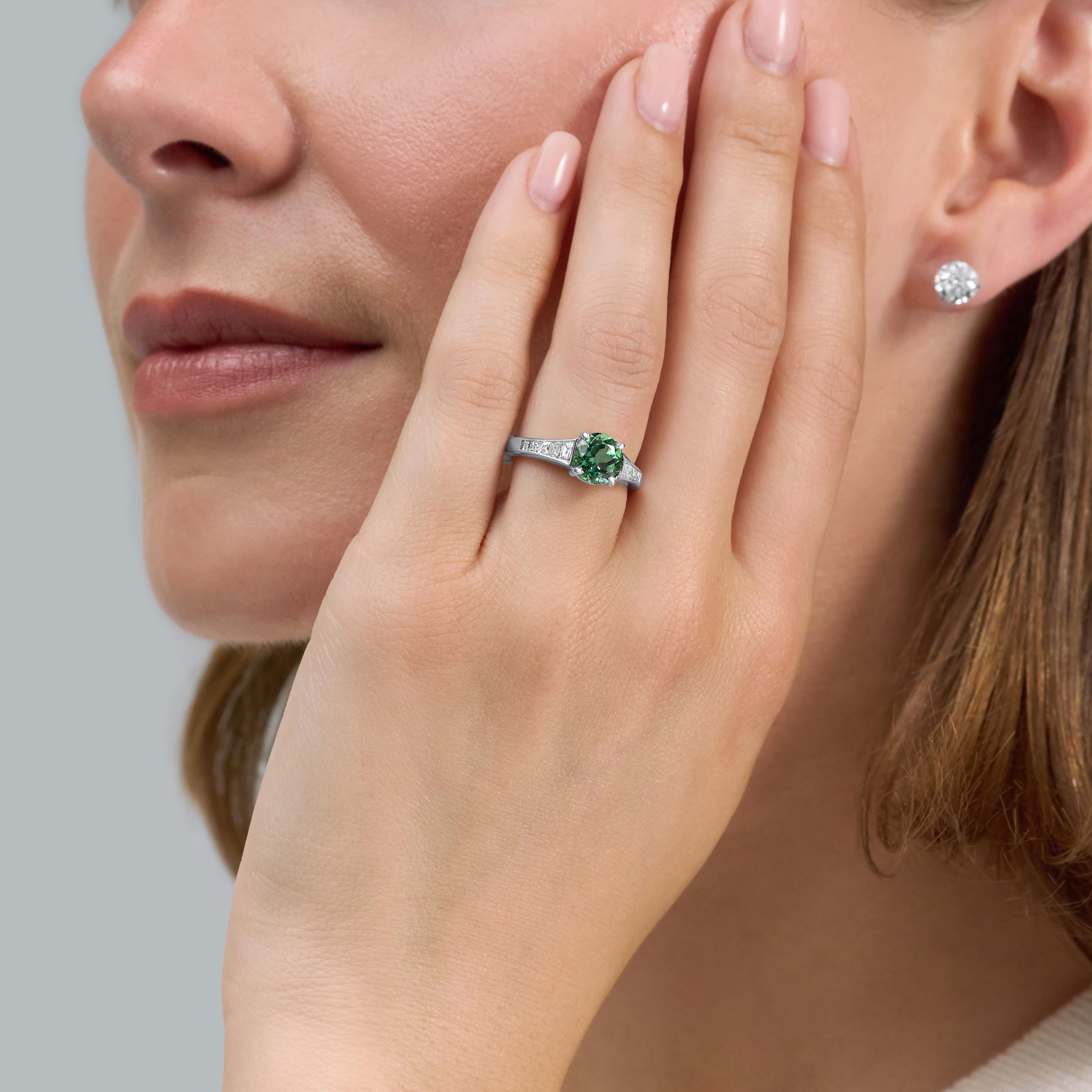 1.68ct Tourmaline and Diamond Dress Ring