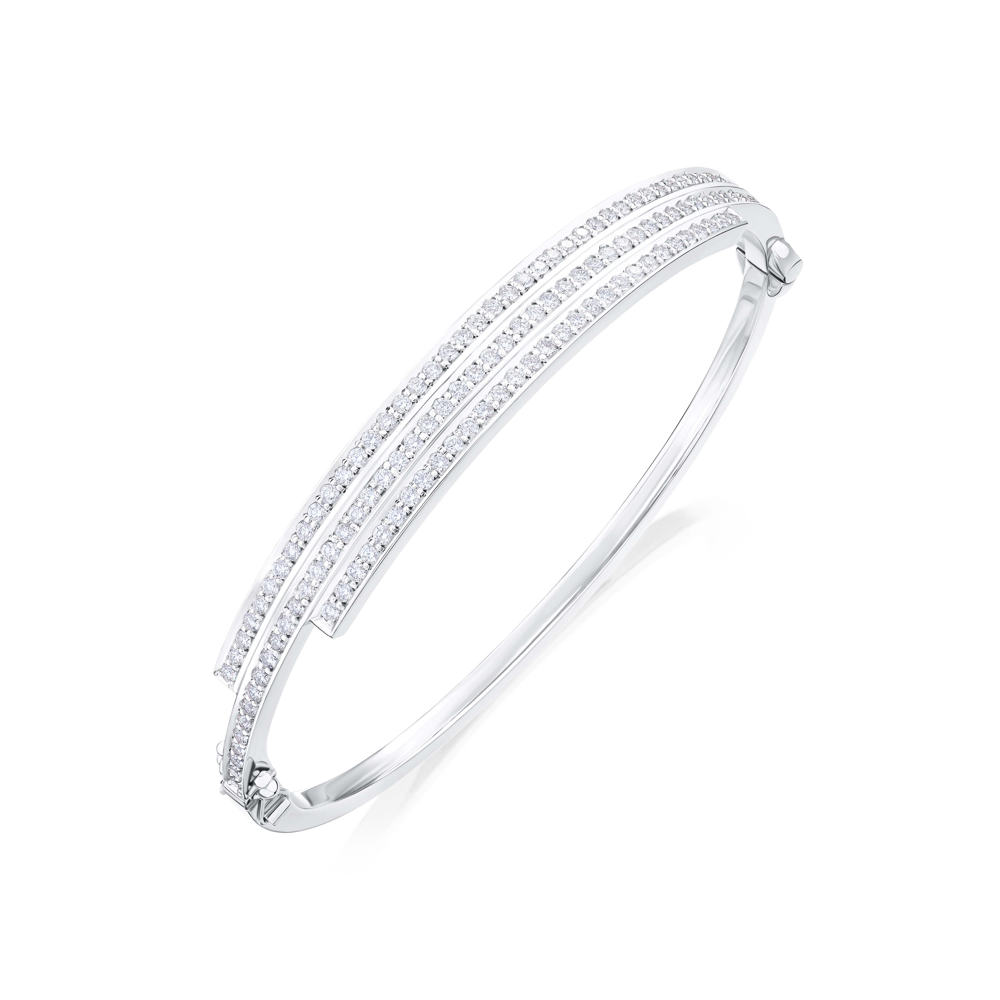 Skyline Platinum Diamond Bangle