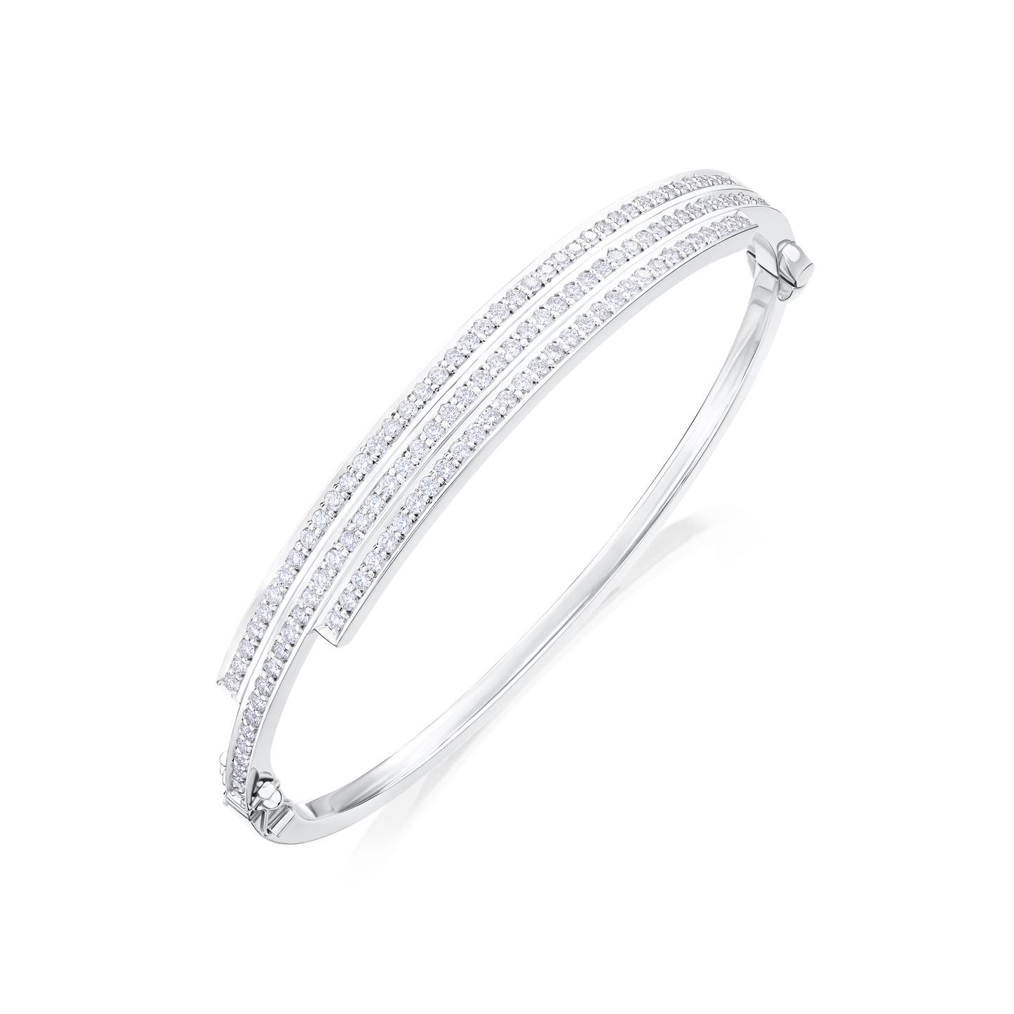 Skyline Platinum Diamond Bangle