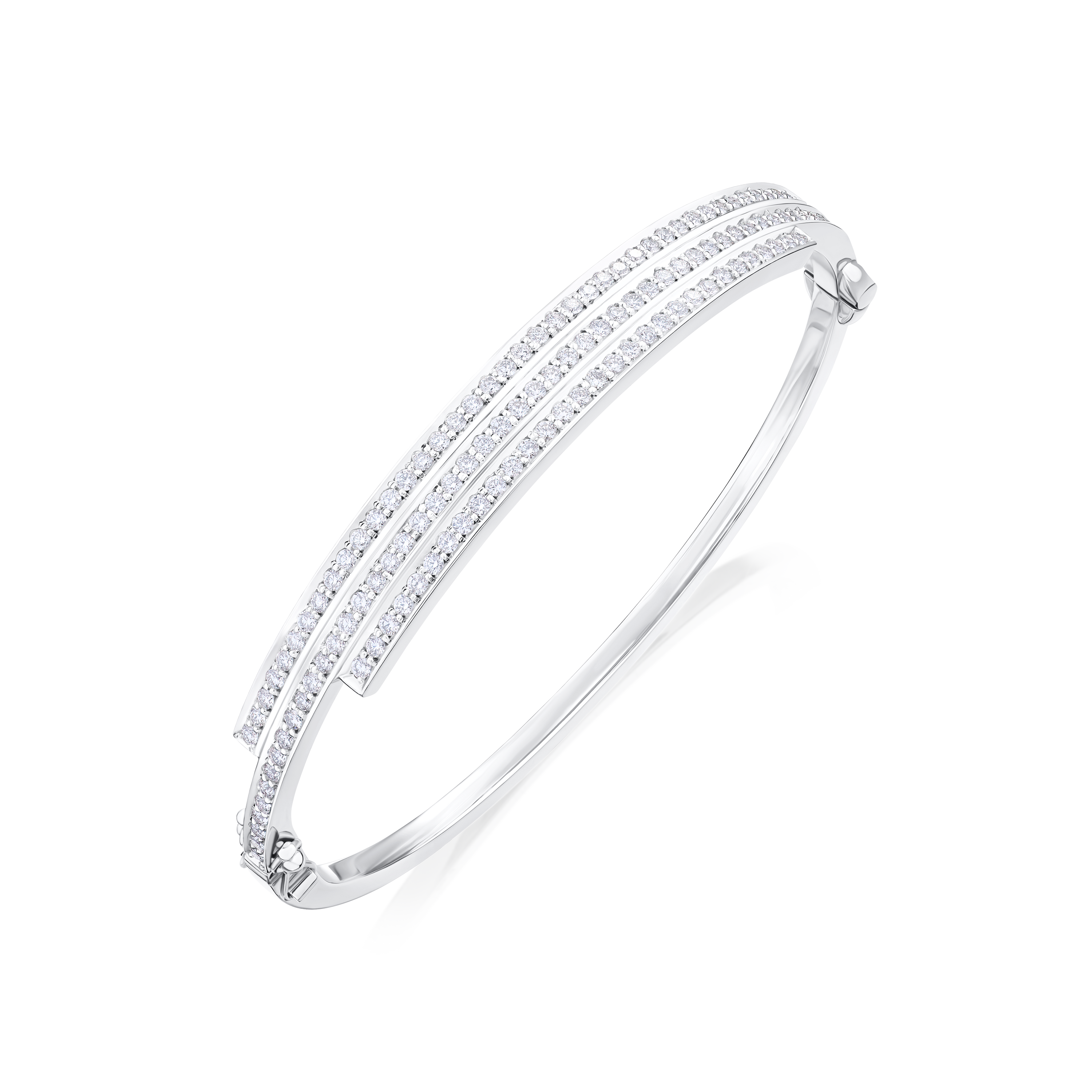 Skyline Platinum Diamond Bangle