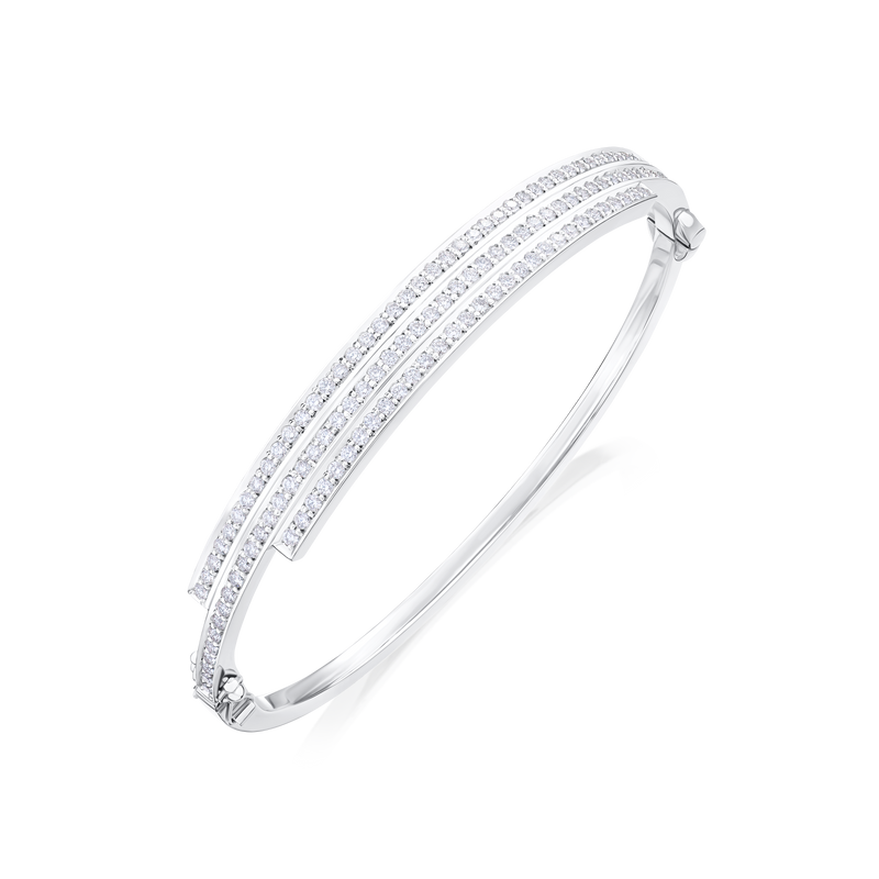Skyline Platinum Diamond Bangle