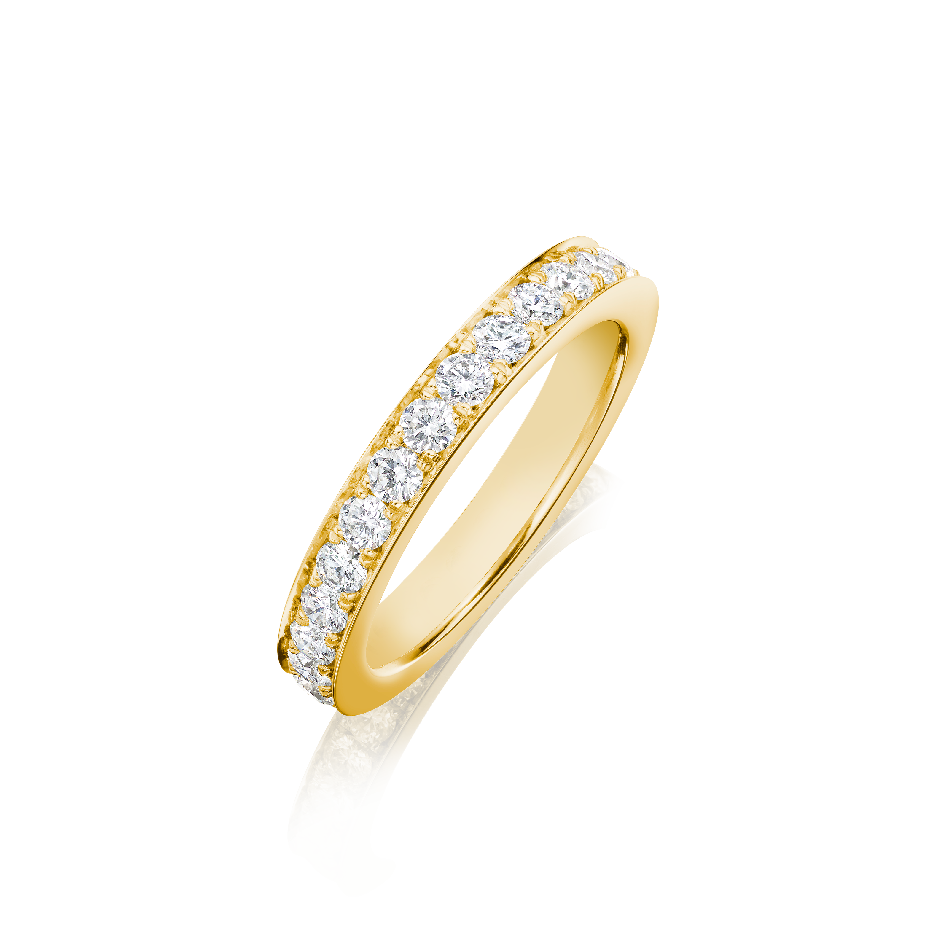 Skyline 18ct Yellow Gold Diamond Set Half Eternity Ring, 4mm