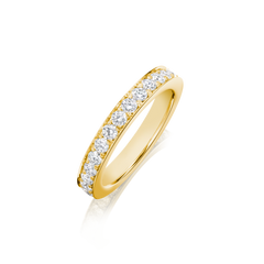 Skyline 18ct Yellow Gold Diamond Set Half Eternity Ring, 4mm