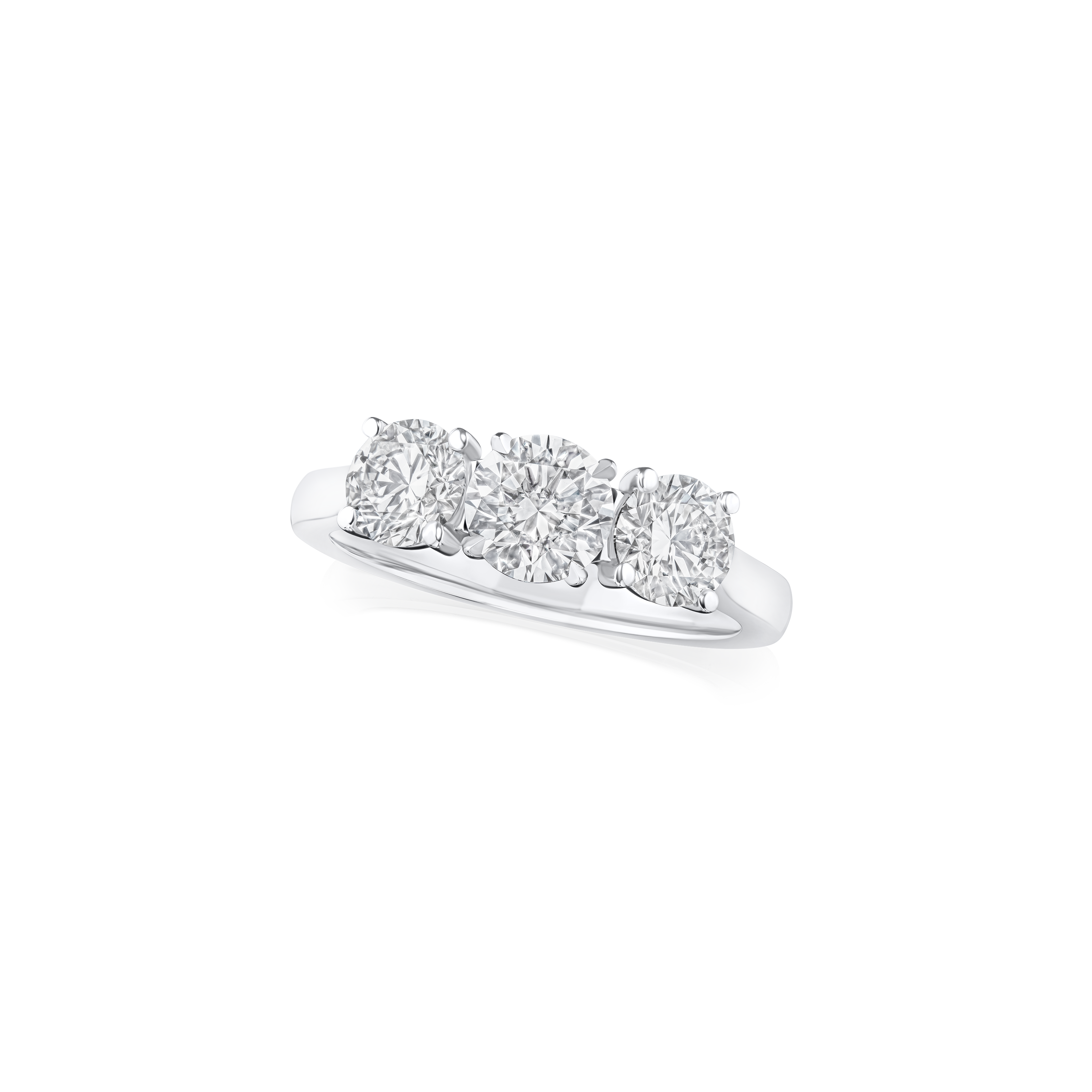 1.70ct Round Brilliant Cut Diamond Three Stone Ring