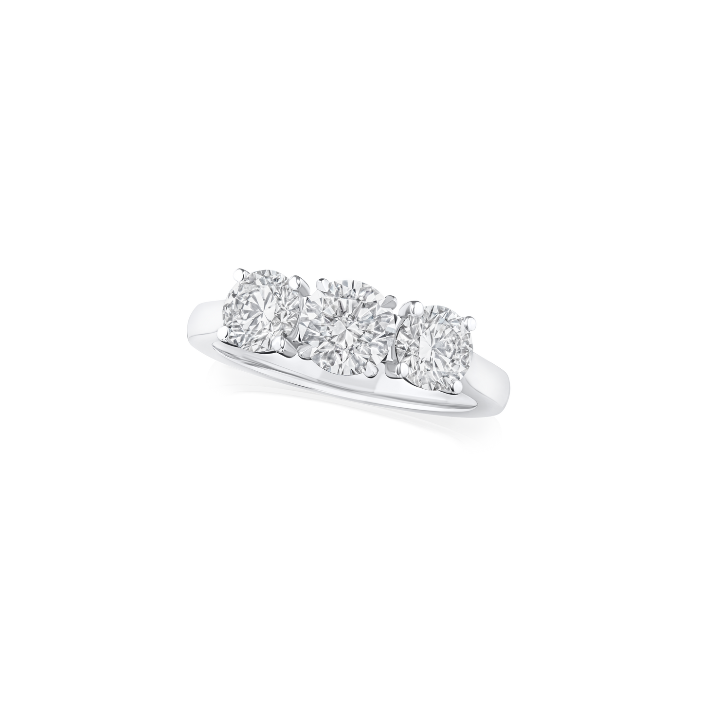 1.70ct Round Brilliant Cut Diamond Three Stone Ring