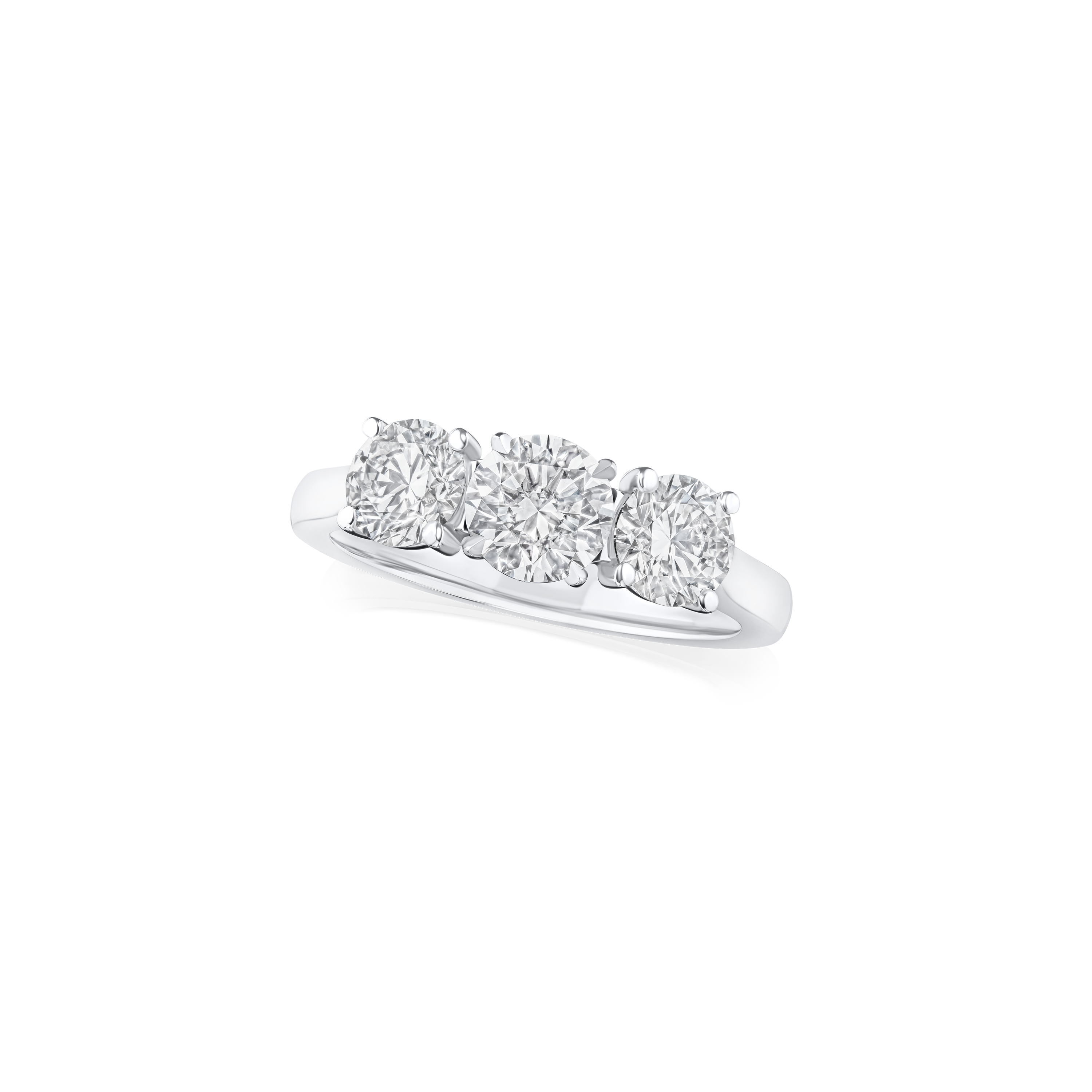 1.70ct Round Brilliant Cut Diamond Three Stone Ring