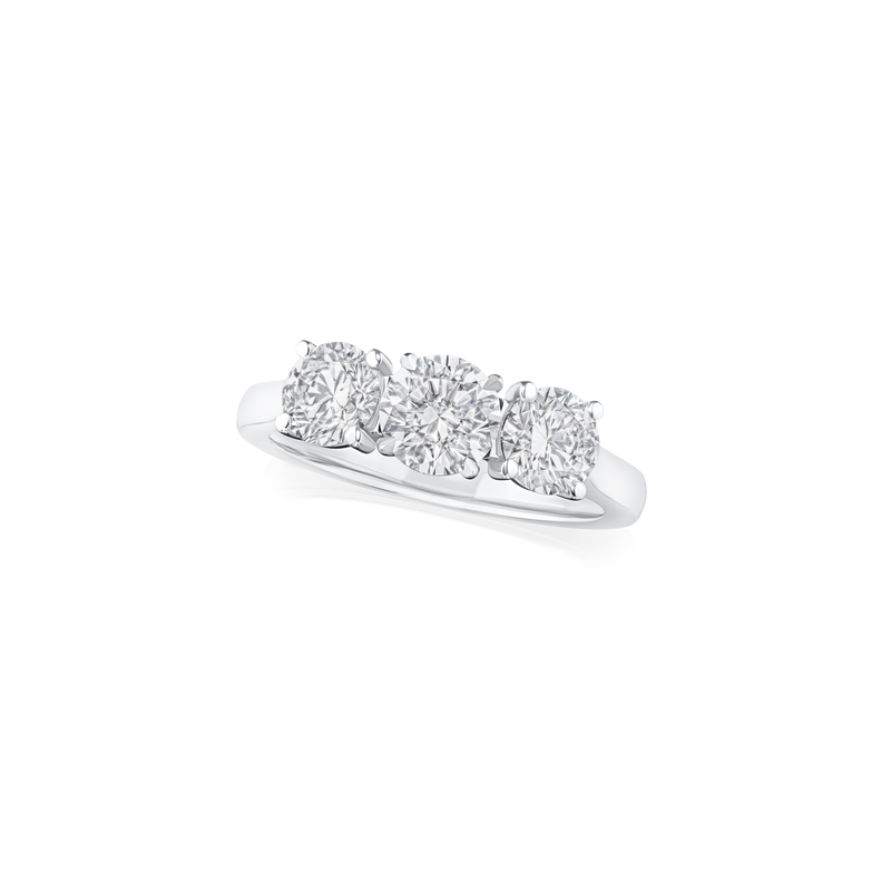 1.70ct Round Brilliant Cut Diamond Three Stone Ring