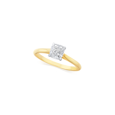 0.84ct Cushion Cut Diamond Solitaire Ring