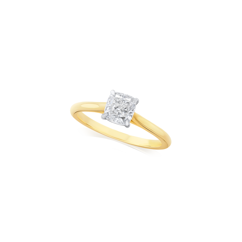 0.84ct Cushion Cut Diamond Solitaire Ring