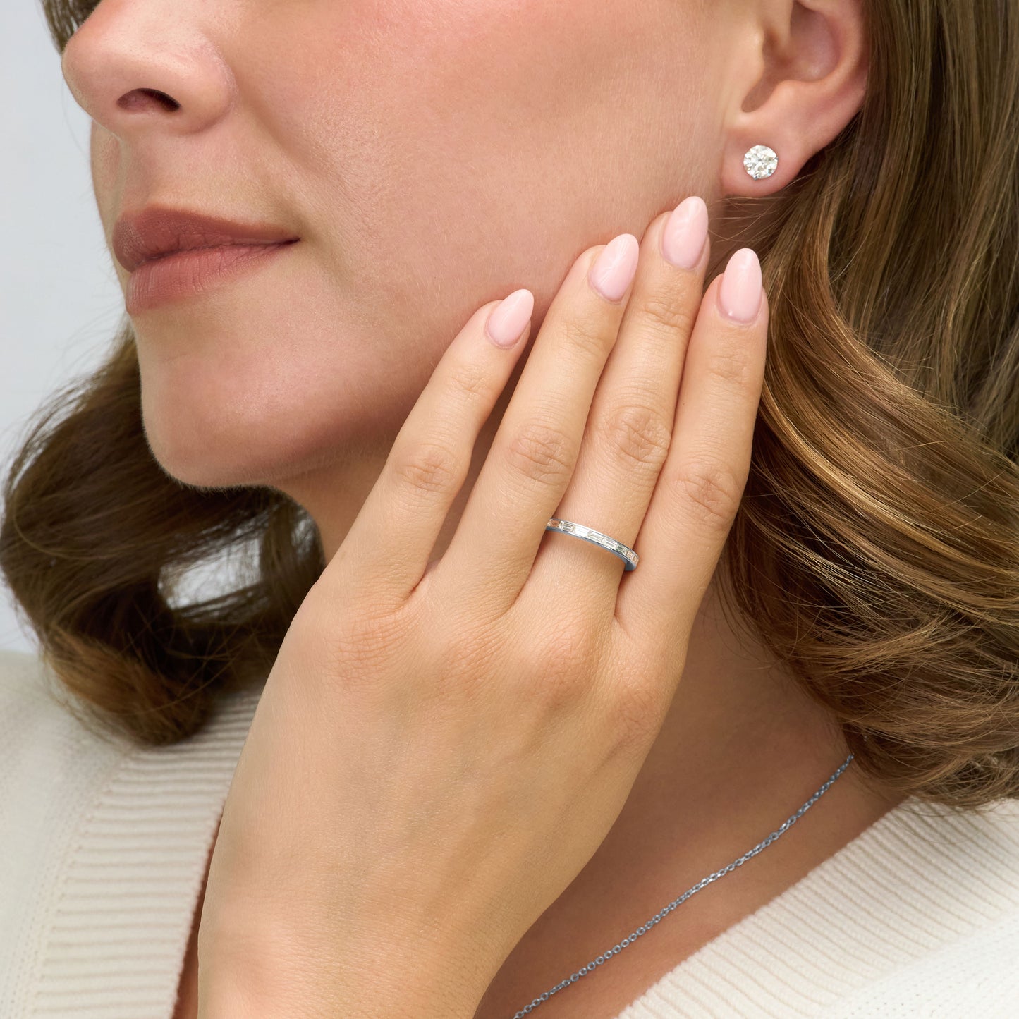 Baguette Cut Diamond Set Full Eternity Ring