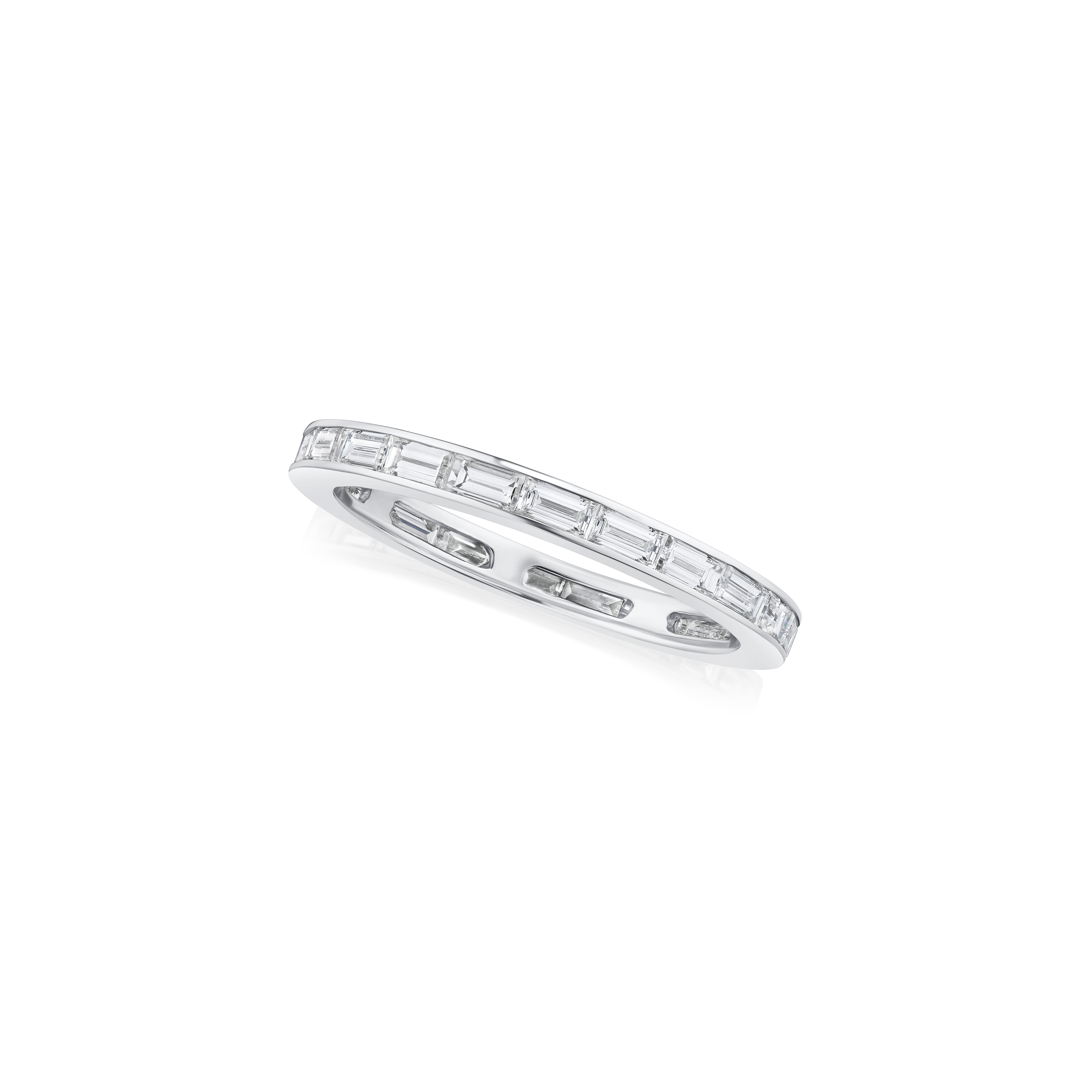 Baguette Cut Diamond Set Full Eternity Ring