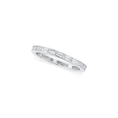 Baguette Cut Diamond Set Full Eternity Ring