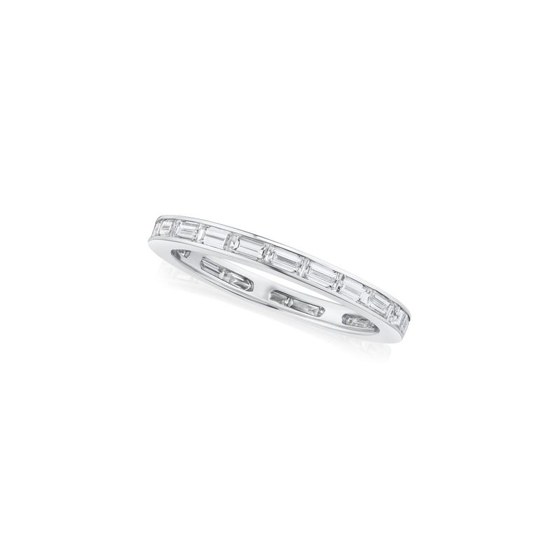 Baguette Cut Diamond Set Full Eternity Ring