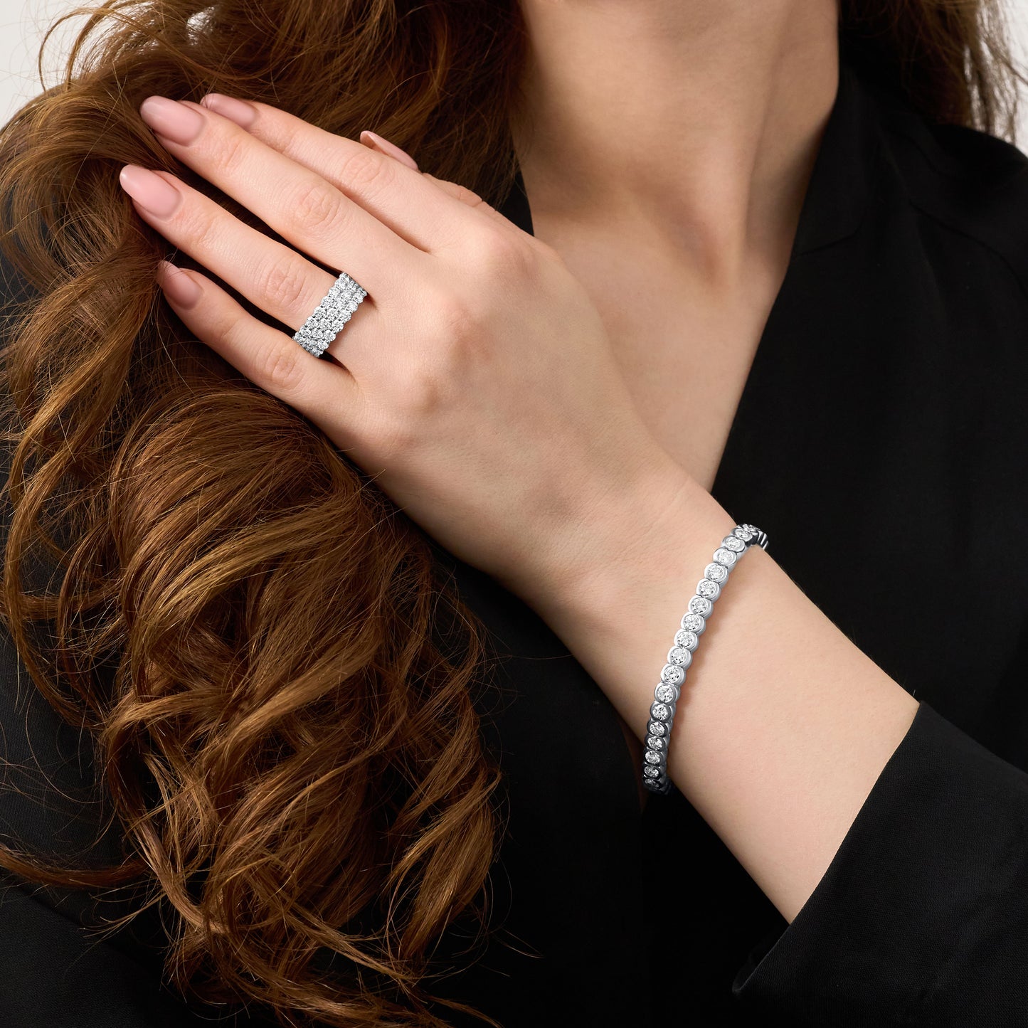 10.00ct Round Brilliant Cut Diamond Line Bracelet