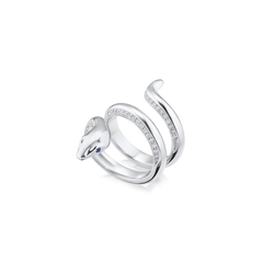 Platinum Diamond Set Snake Ring