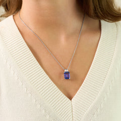 Tanzanite and Diamond Pendant