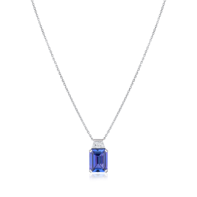 Tanzanite and Diamond Pendant