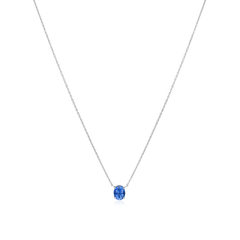 Blue Sapphire Platinum Pendant