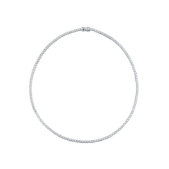 Round Brilliant Cut Diamond Line Necklace