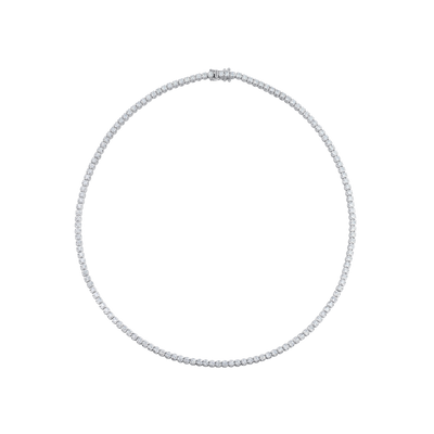 Round Brilliant Cut Diamond Line Necklace