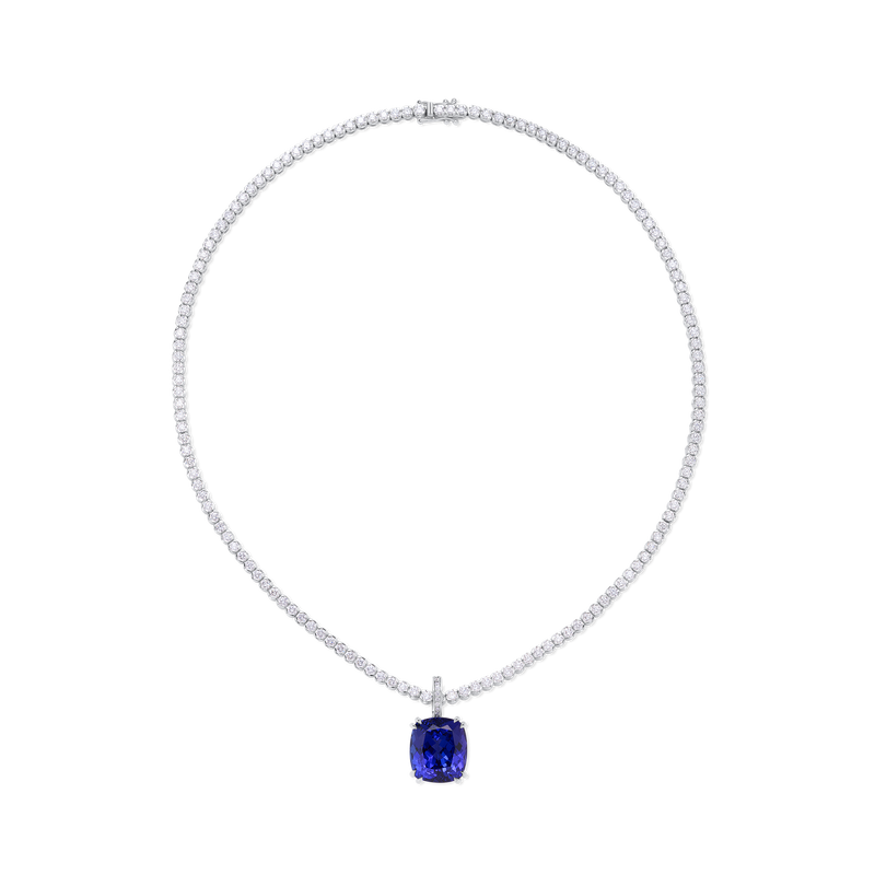 16.65ct Cushion Shape Tanzanite Pendant