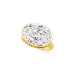 8.51ct Oval Cut Diamond 18ct Yellow Gold Ring