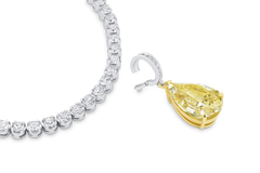 14.70ct Pear Cut Yellow Diamond Pendant
