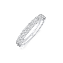 11.50ct Three Row Diamond Wave Bangle