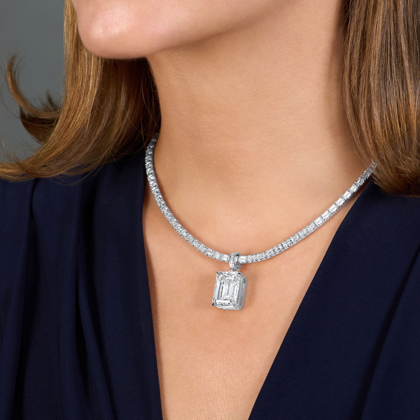 20.06ct Emerald Cut Diamond Pendant