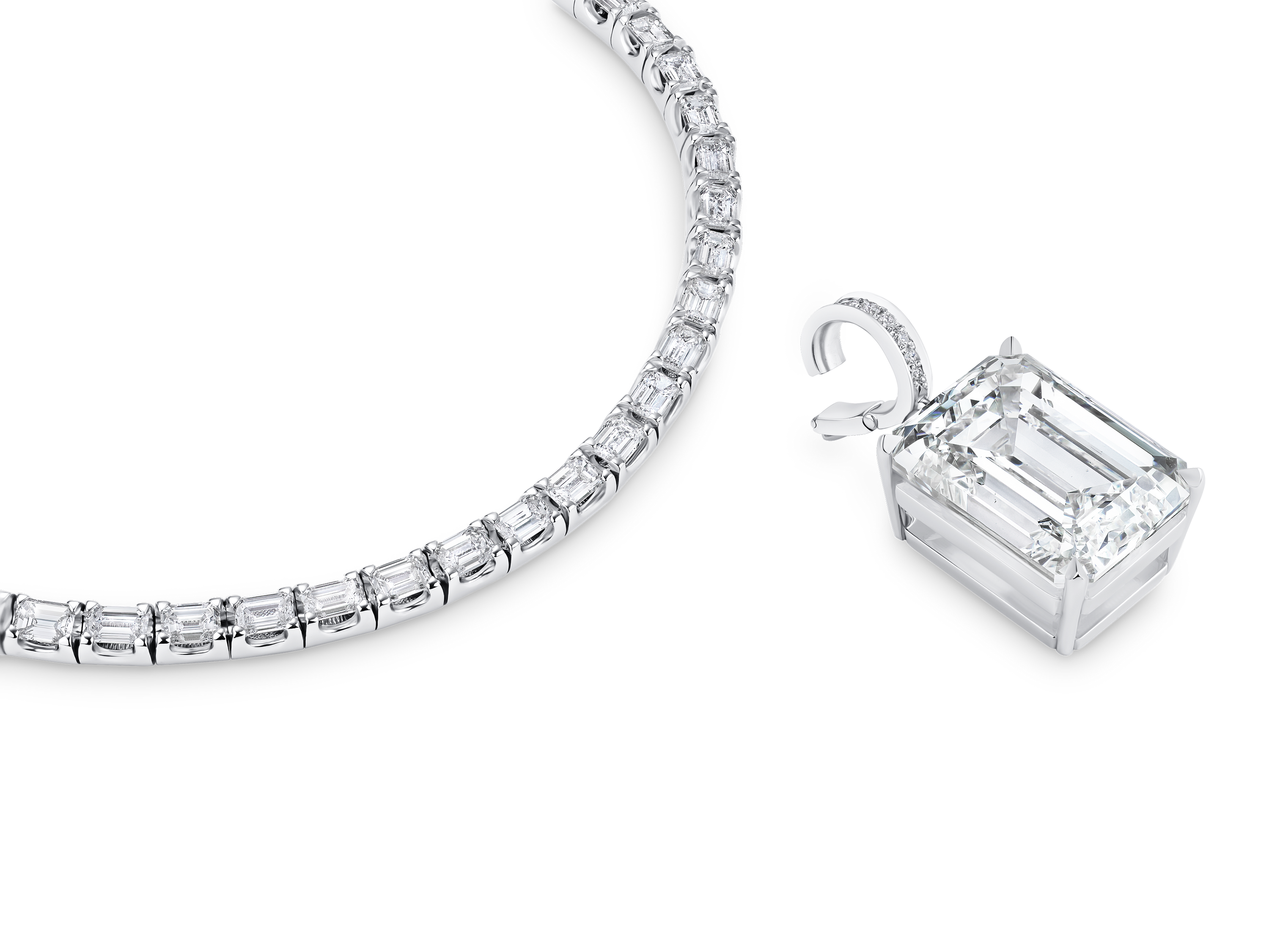 20.06ct Emerald Cut Diamond Pendant